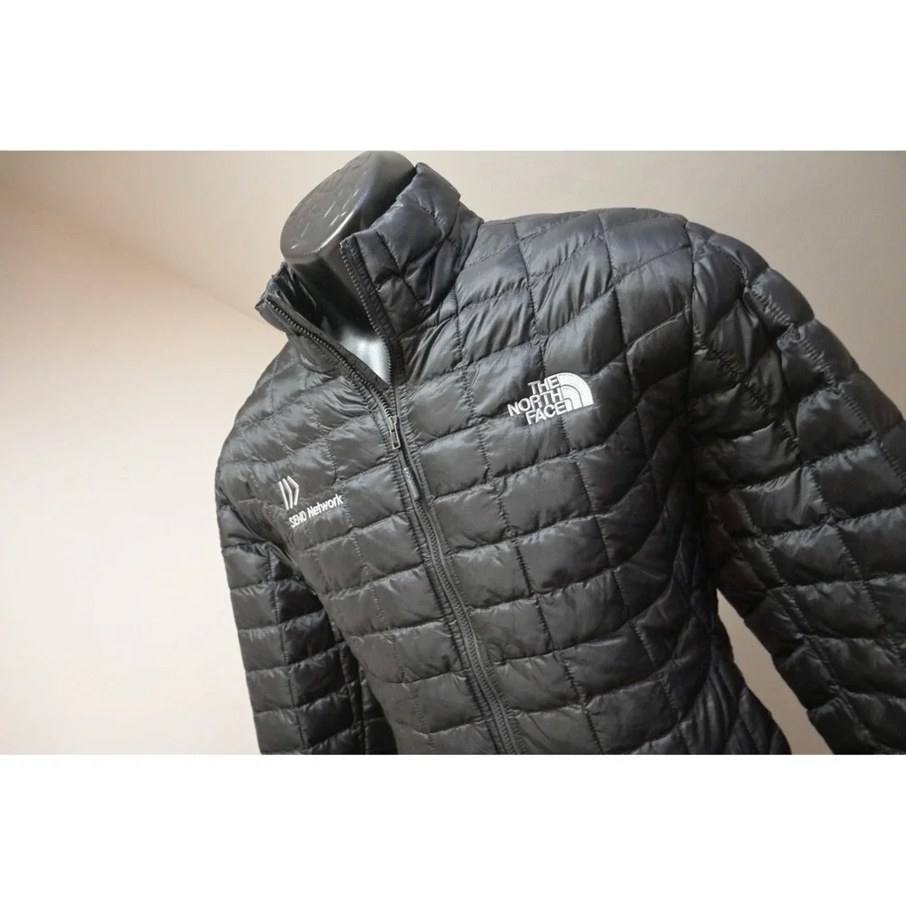 The North Face Thermoball Jacket Mens Medium Black Quilted Puffer Excellent
